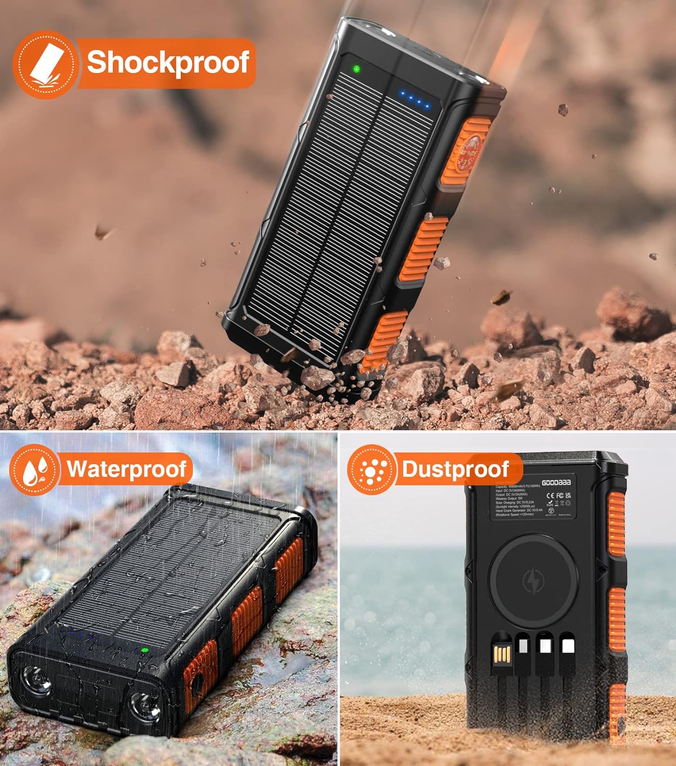 Hand-Crank Solar Power Bank